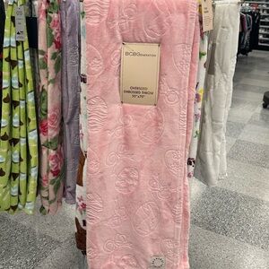 BCBGeneration Pink Bow Embossed Throw